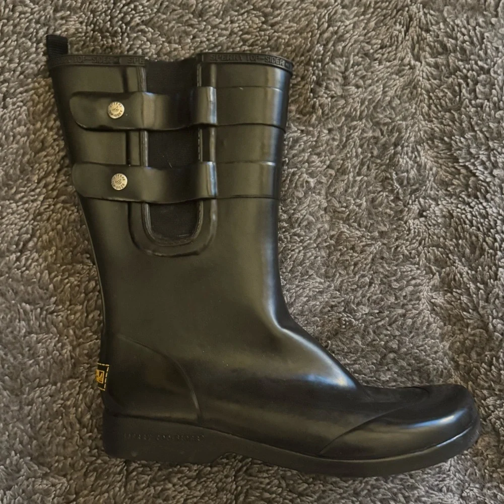 SPERRY Women’s Duck Float Black Rain Boots